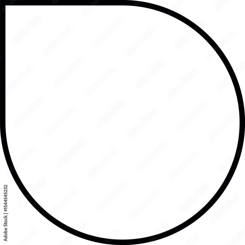 Poster illustration of simple teardrop shape vector graphic for design projects and creative artwork with r