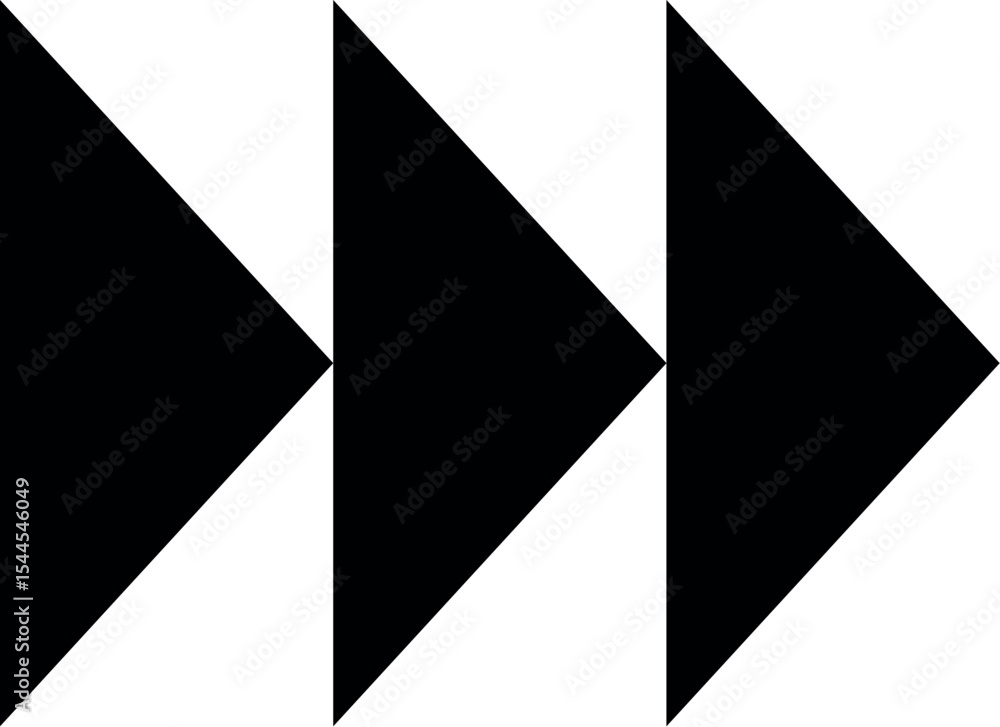 Poster illustration of download free vector forward arrows icon symbol for next button design and fast adva