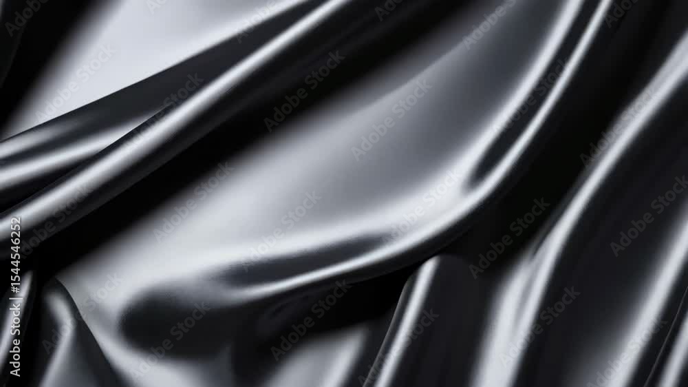 Poster elegant black silk fabric with soft folds and gentle highlights creating a smooth and luxurious text