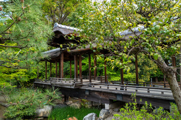 Shoseien Garden - Kaito-ro Bridge in Kyoto Japan