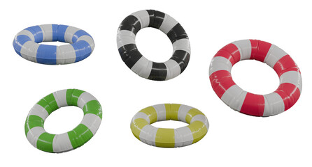 swimming rings isolated on white