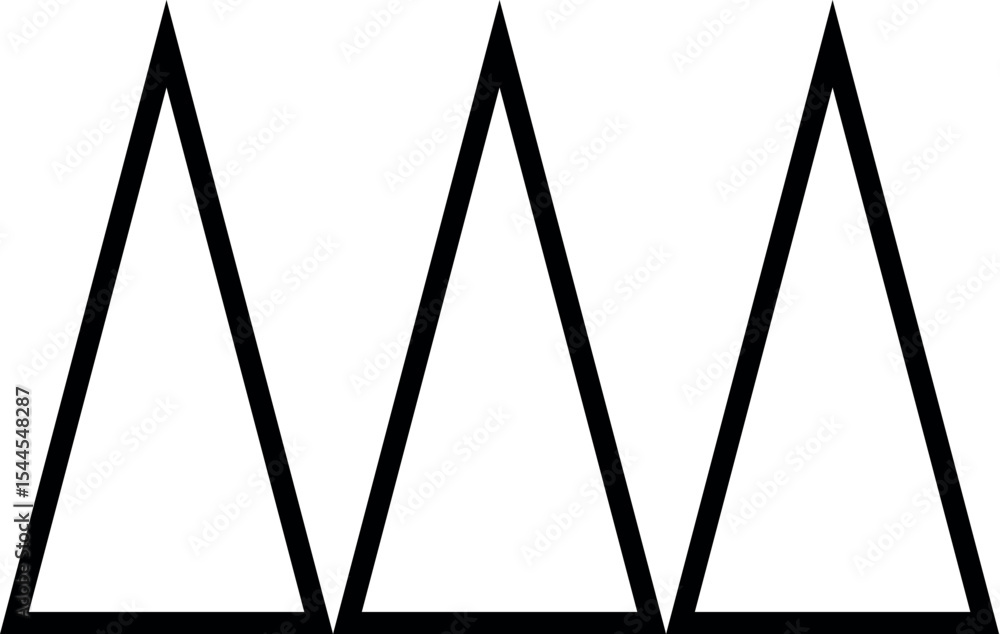 Poster illustration of three triangle shapes vector illustration for geometric design and abstract art proj