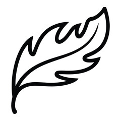 Naklejka premium Dragon Tree Leaf Icon, Vector, Illustration, Outline, Line Art, Silhouette, Logo, White Background.