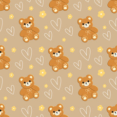 Obraz premium seamless background with teddy bears