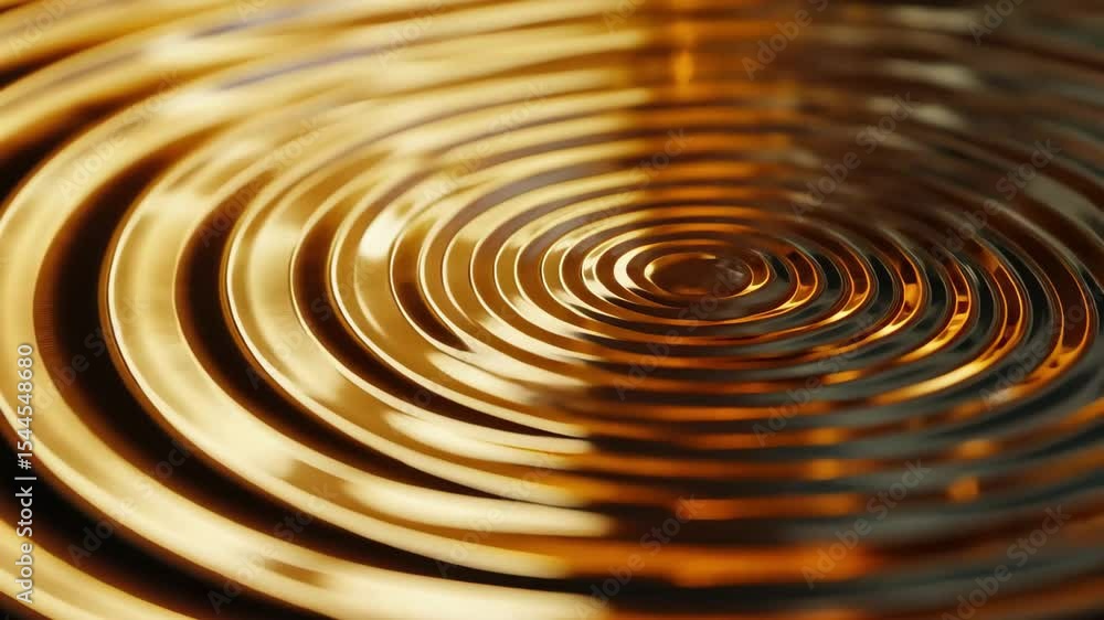 Poster gold circles with ripple effect create dynamic visual experience for vj artists at nighttime event, 