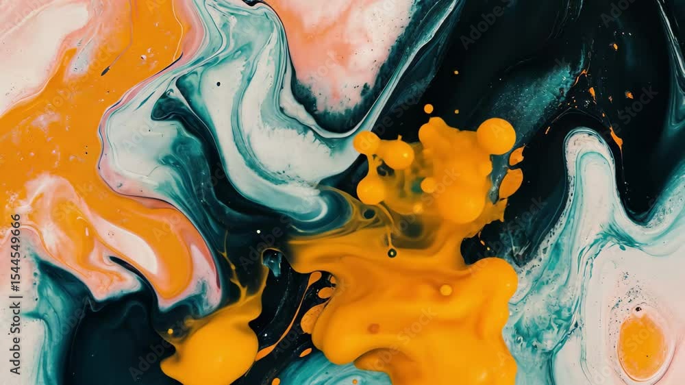 Poster colorful seamless fluid art abstract background with vibrant swirls and dynamic patterns, colorful s
