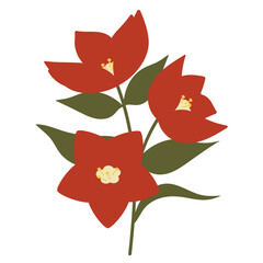 Hellibore flower illustration flat design