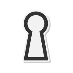 Keyhole icon isolation on transparent background