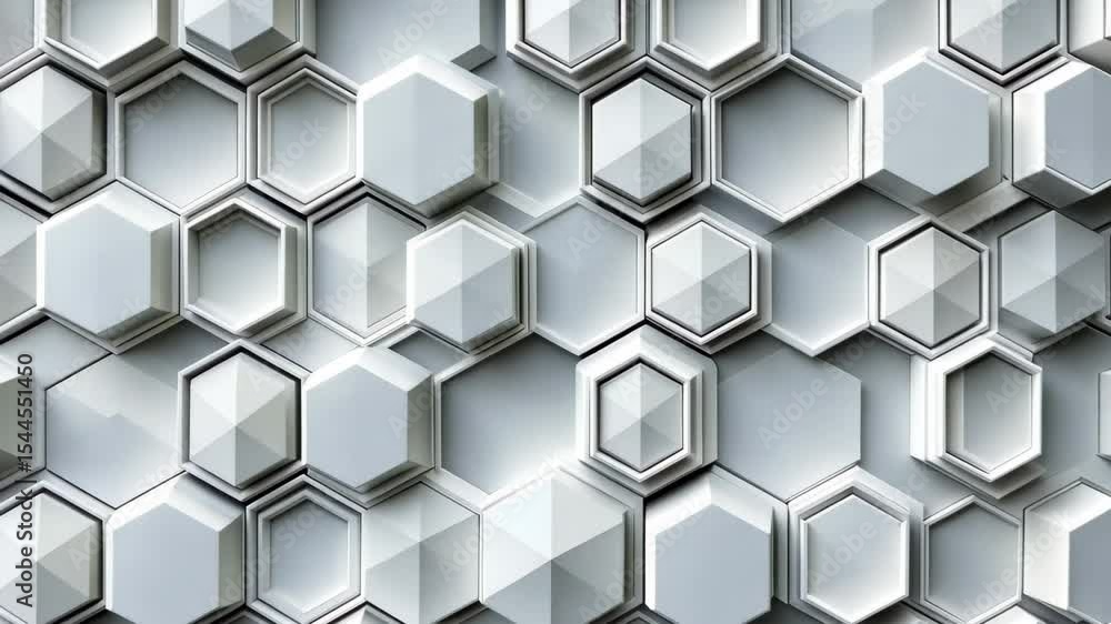 Poster abstract seamless background of white hexagons creating a modern geometric texture, white hexagons a