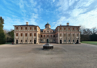 Grand Historical Mansion Schloss Favorite in Rastatt, Germany with Central Dome