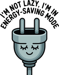 EnergySaving Mode Plug Illustration