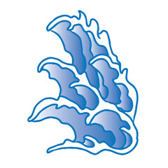 Japanese wave asset for graphic design tattoo