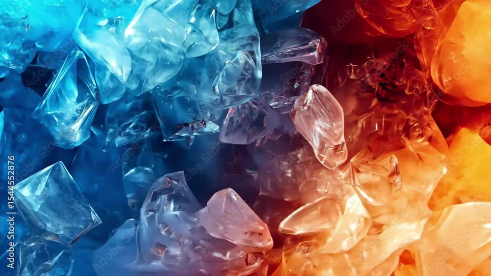 Poster fire and ice seamless background creating dynamic contrast in color and texture for artistic designs