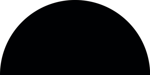 Illustration of download black semicircle vector graphic for design projects and presentations, simple shape illustration art vector