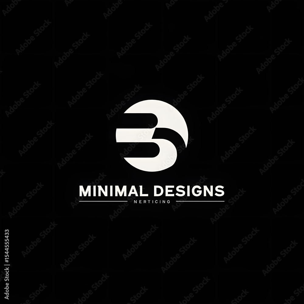 Poster comimage is a minimalist logo design set against a solid black background. the central element is a 