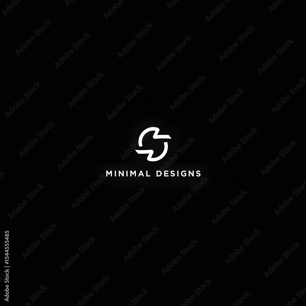 Aufkleber image is a minimalist logo design set against a solid black background. the central element is a sty
