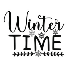 Winter Time Cozy Seasonal Quote For Home Wall Art