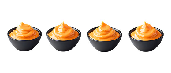 Pack Collection Gourmet Orange Dessert Cups Elegant Culinary Presentation set against transparent background