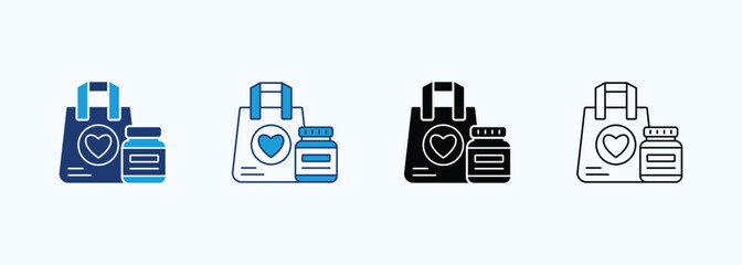 Gift Bag Icon Set Multiple Style Collection