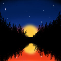 Naklejka premium night sky with stars