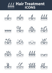 Set of skin care icons, epidermis, beauty, dermatology