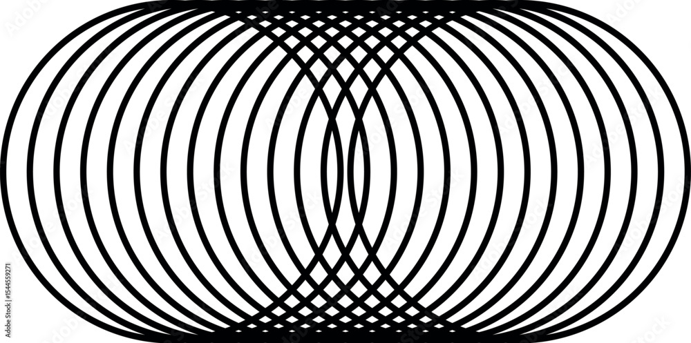 Poster illustration of abstract overlapping circles pattern design vector illustration for graphic design a