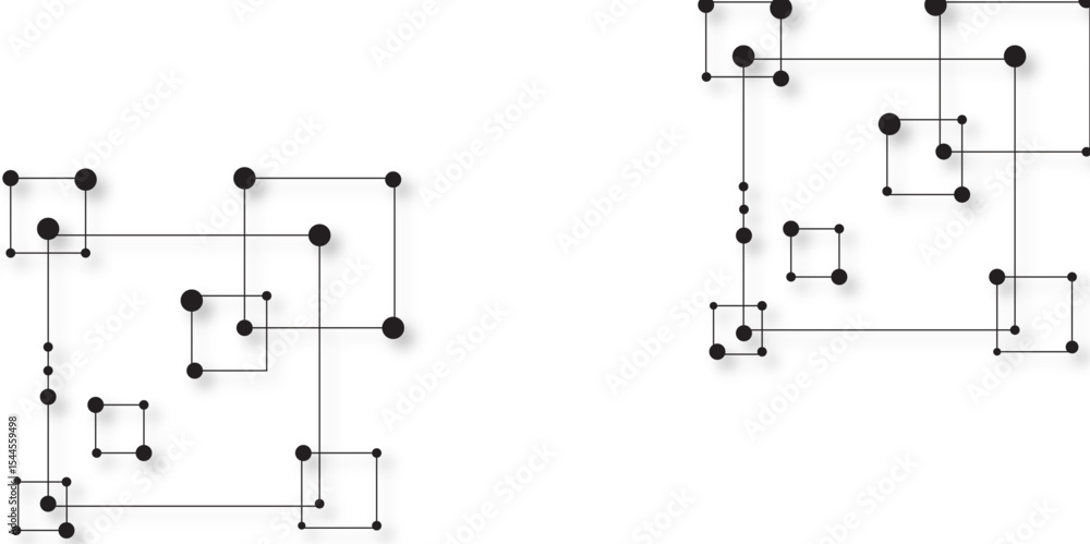 Poster abstract beautiful perfect random lines background white and black background with dote design white