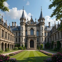 Fototapeta premium beautiful castle, AI Generated