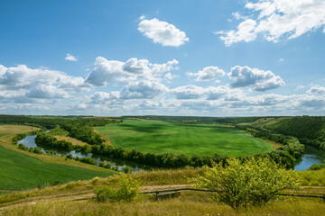 The turn of a winding river