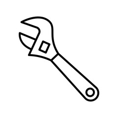Lineart Icon wrench for building improvement and handyman services