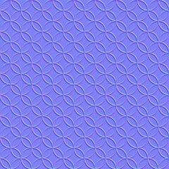 Normal map pattern with a row of circle objects (completely seamless pattern)