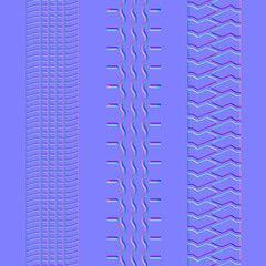 Normal map of tire pattern (Perfect seamless pattern)