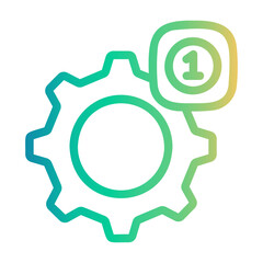 notification Line Gradient Icon