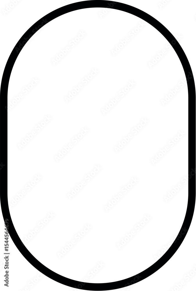 Poster illustration of download free vector graphic of a simple rounded rectangle shape for design projects
