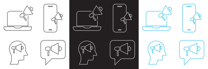Icons for public relations . Vector for websites, mobile interfaces, presentations, banner, visual branding etc. Vector illustration. isolated on white and black background. EPS 10