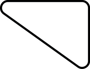 Illustration of rounded triangle shape vector graphic for design projects and creative visual content illustration use case vector