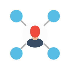 User Network Connection Icon Vector for Social Media and Sharing