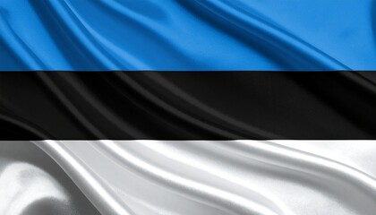 waving flag of estonia
