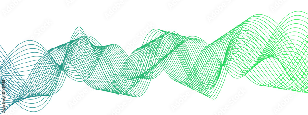 Aufkleber abstract glowing modern wave dynamic flowing with futuristic technology and sound wave lines. geomet