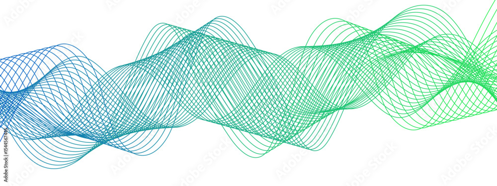 Aufkleber abstract glowing modern wave dynamic flowing with futuristic technology and sound wave lines. geomet