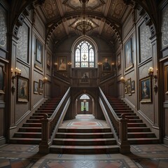 Beautiful large luxury hall, AI Generated