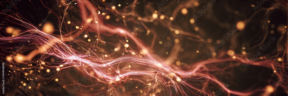 Poster Exploration of Synaptic Connections Featuring Light Pulses in an Abstract Close-Up Display