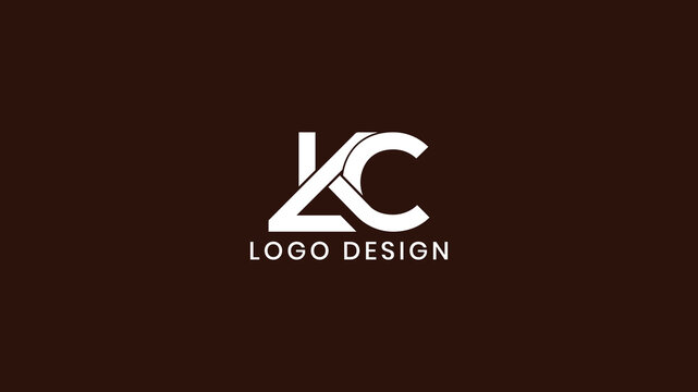 WebStylish modern KLC letter logo design with connected white initials on dark background, ideal for creative business branding, company identity, and professional use