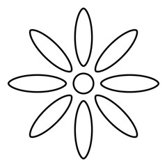 Flower icon vector. Garden illustration sign. Greenhouse symbol. Flower web icon. Conservatory symbol design for web and app.