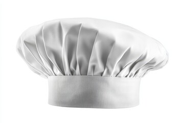 A pristine white chef s hat a symbol of culinary artistry and mastery isolated on white background. Generative Ai