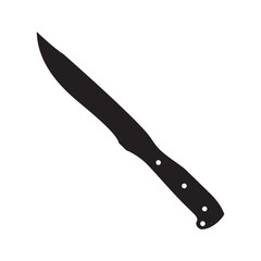 Knife icon vector. Hunting knife illustration sign. Military knife communication symbol. Cold weapon web icon set.