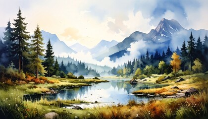 lake in the mountains