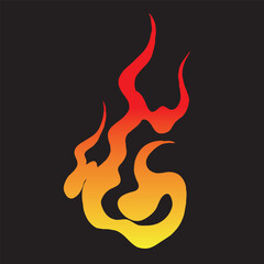 Fire japanese asset for graphic design tattoo