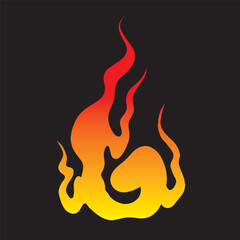 Fire japanese asset for graphic design tattoo