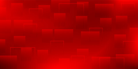 Dynamic fluid red geometric box with red gradient background